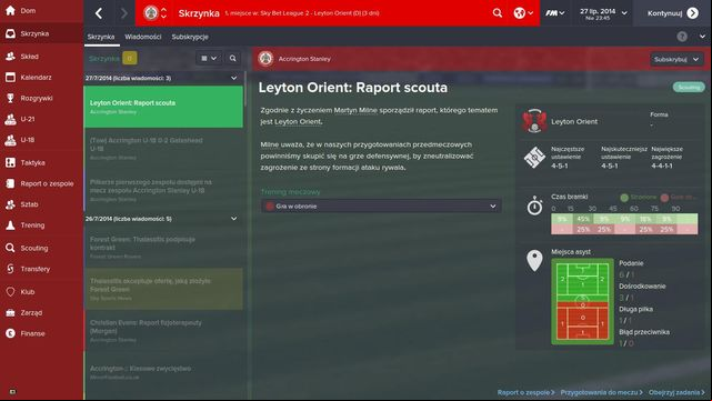 Preparations should begin with analysis of scout report, that includes the vital information about your rival - Scouts report - Match preparations - Football Manager 2015 - Game Guide and Walkthrough