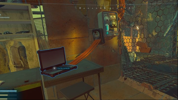 Your first task after leaving the capsule is to start the computer and open the yellow door - Forever Skies: First steps - how to start the game - Basics - Forever Skies Guide