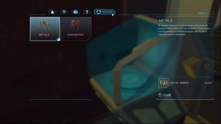 Using the Fabricator, convert 10 scrap metal to crafting metal - Forever Skies: First steps - how to start the game - Basics - Forever Skies Guide