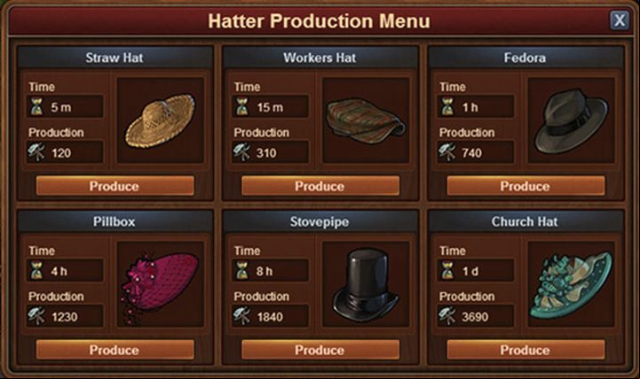 During the supply production you can choose from 6 different production options. - Coins and supplies | Gameplay Mechanics - Gameplay Mechanics - Forge of Empires Game Guide