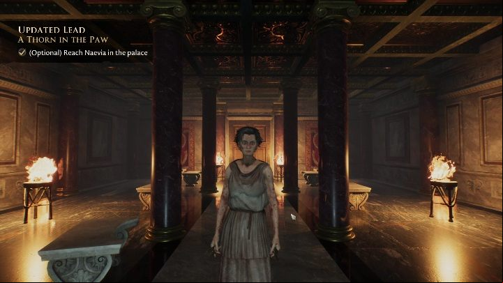 Naevia will suddenly appear, accusing you of destroying her experiment - The Forgotten City: Golden Bow - how to get? - FAQ - The Forgotten City Guide