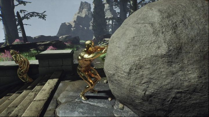 The statue of Sisyphus is very visible and recognizable - The Forgotten City: How to find the Underworld icons? - FAQ - The Forgotten City Guide