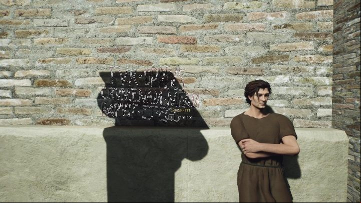 Location in the city: between Fabia's and Desius' shops - The Forgotten City: Where to find graffiti? - FAQ - The Forgotten City Guide