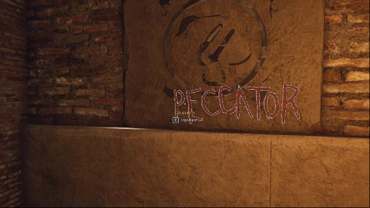 Location in the city: on the wall of Vergil's store - The Forgotten City: Where to find graffiti? - FAQ - The Forgotten City Guide