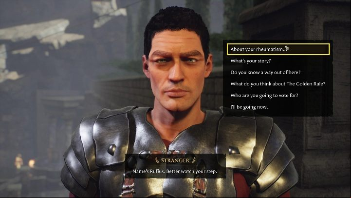 To complete the task, you must find Rufius - The Forgotten City: A Thorn in The Paw - how to complete fast? - FAQ - The Forgotten City Guide