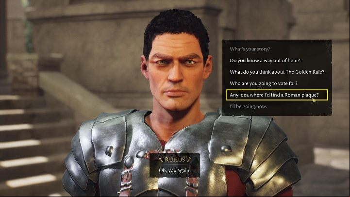 Time to find Rufius - The Forgotten City: Roman Plaque - walkthrough - Part 3 - The Forgotten City Guide