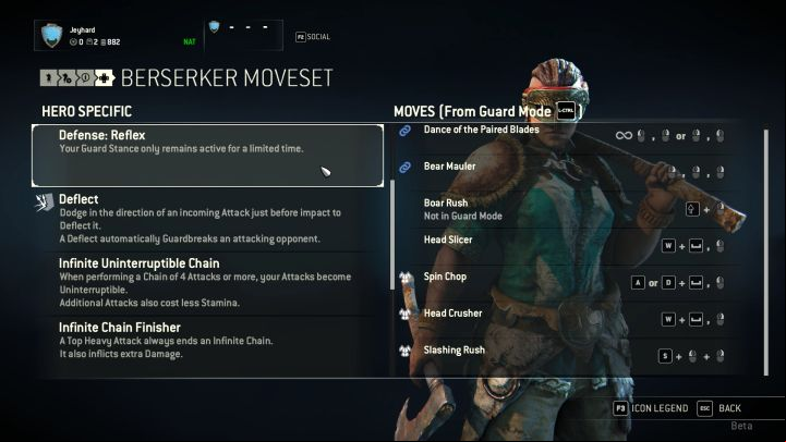 Attacks and modifiers available for this class. - How to play Berserker? - Vikings - For Honor Game Guide