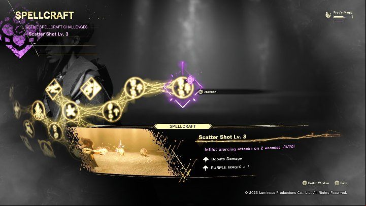 After entering the spell menu you can select a skill and check its Spellcraft Challenge - Forspoken: How to complete Spellcraft Challenges? - FAQ - Forspoken Guide