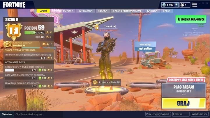 Character select screen in Fortnite: Battle Royale. - Basic tips - How to start in Fortnite: Battle Royale? - Beginners Guide - Fortnite: Battle Royale Game Guide