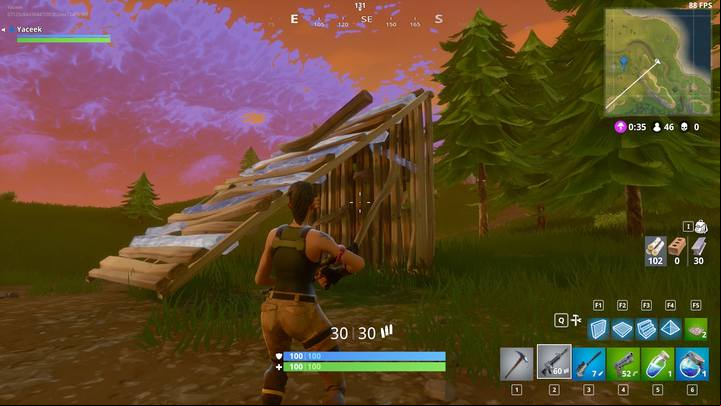 One of the most basic constructions. It can protect you from enemy fire. - Building for advanced players | How to win? - How to play and win? - Fortnite: Battle Royale Game Guide