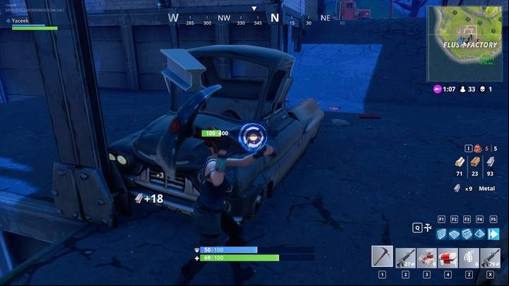 Blue rings mark spots that you hit for faster destroying of objects. - Building system and building | How to win? - How to play and win? - Fortnite: Battle Royale Game Guide