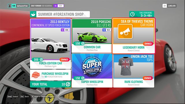 Credits are used exclusively for car purchases (in the official festival showroom and auctions) and tuning parts - Forzathon points and influence points - Basics - Forza Horizon 4 Game Guide