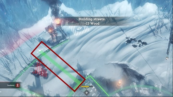 The road-building tool is very legible. - How to build roads in Frostpunk? - FAQ - Frostpunk Game Guide