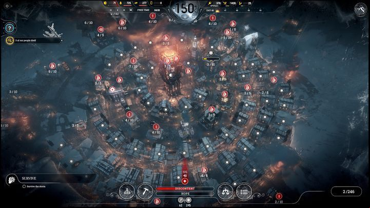 The best solution is to place buildings with the same width next to each other - What is the best way of placing buildings in Frostpunk? - FAQ - Frostpunk Game Guide