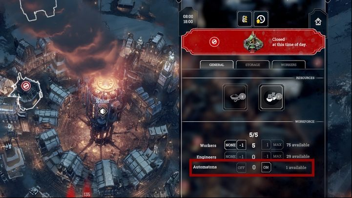 Factory building can be unlocked in the technology tree - What are Automatons? - FAQ - Frostpunk Game Guide