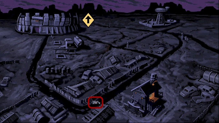 Move to the left (to the map), where you should mount the bike that has been left on the road (at the bottom, more or less in the middle) - Find Mo | Chapter One Walkthrough - Chapter One | Full Throttle Remastered Walkthrough - Full Throttle Remastered Game Guide