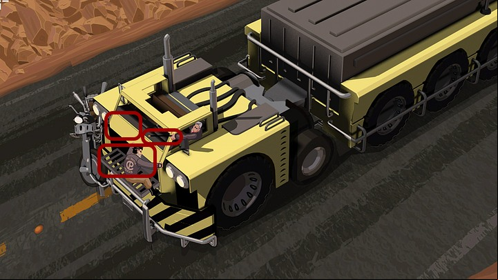 In order to save yourself, open the front grille of the truck - Get out of trouble | Chapter Three Walkthrough - Chapter Three | Full Throttle Remastered Walkthrough - Full Throttle Remastered Game Guide