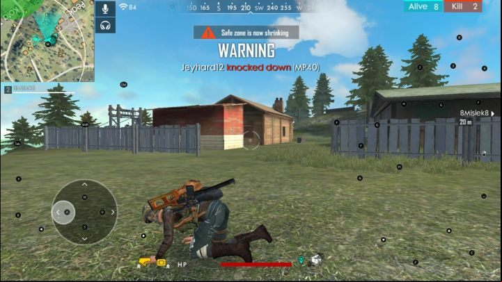 In Duo and Squad modes, after emptying the health bar, the character gets knocked on the ground and can still be revived. - How to heal in Garena Free Fire? - FAQ - Garena Free Fire Guide