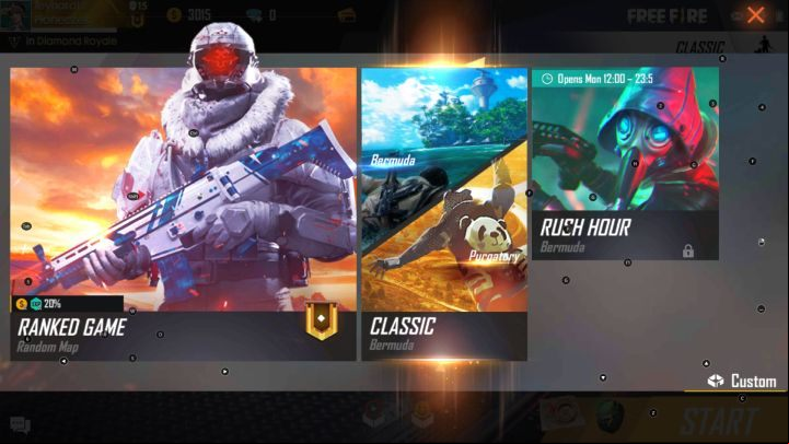 Rush Hour is the only mode that has a time limit - it is only available on Mondays. - Game modes | Garena Free Fire - Basics - Garena Free Fire Guide