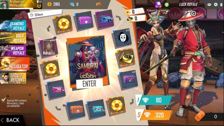Incubator. - Luck Royale | Garena Free Fire - Basics - Garena Free Fire Guide