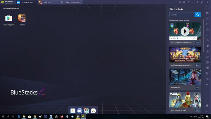 The BlueStacks default view. - Garena Free Fire Guide