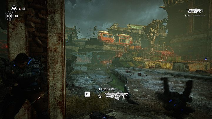 When the further road is blocked, your team will have to deal with another enemy squad Pay special attention to the snipers hiding on the bridge - Act 4 Chapter 2 - The Fall | Gears 5 Walkthrough - Act IV - Gears 5 Guide