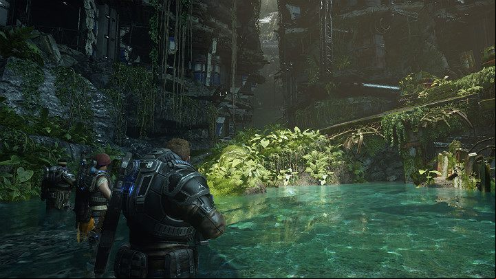 Delta team returns to the ruins of Azura in search of a prototype of an early version of Hammer of Dawn - Act 1 Chapter 1 - Shot in the Dark | Gears 5 Walkthrough - Act I - Gears 5 Guide
