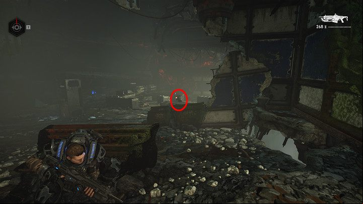 Hide behind one of the obstacles on the ground and get ready to fight - Act 1 Chapter 1 - Shot in the Dark | Gears 5 Walkthrough - Act I - Gears 5 Guide