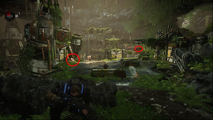 From this position, you will have a great view of the entire arena - Act 1 Chapter 1 - Shot in the Dark | Gears 5 Walkthrough - Act I - Gears 5 Guide