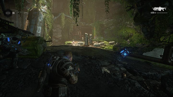 The enemies presented in the picture above should be eliminated from a distance - Act 1 Chapter 1 - Shot in the Dark | Gears 5 Walkthrough - Act I - Gears 5 Guide