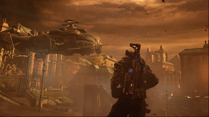 Delta team splits up after a new enemy appears - the hostile has turned the drones against the soldiers - Act 1 Chapter 4 - The Tides Turn | Gears 5 Walkthrough - Act I - Gears 5 Guide