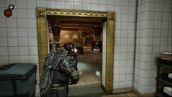 More sleeping robots are in the next room - Act 1 Chapter 4 - The Tides Turn | Gears 5 Walkthrough - Act I - Gears 5 Guide