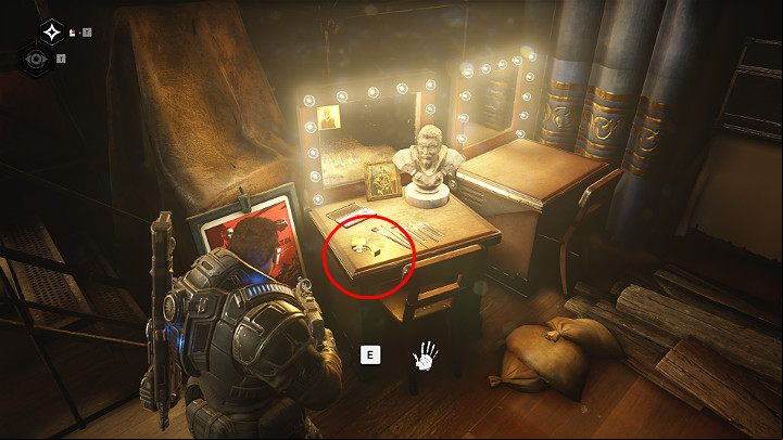 Another collectible is behind the stage in the studio - An old lighter - Act 1 Chapter 4 - The Tides Turn | Gears 5 Walkthrough - Act I - Gears 5 Guide