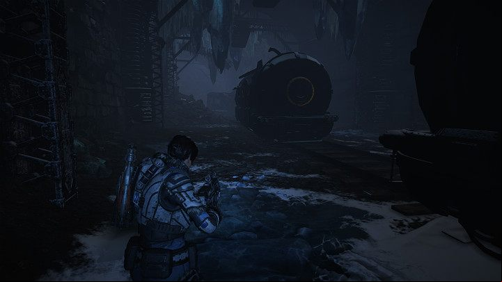 When you reach the wreckage of railway cars, follow the path on the left, through the rocks - you will reach a dark tunnel - Act 2 Chapter 2 - Into the Wild | Gears 5 Walkthrough - Act II - Gears 5 Guide