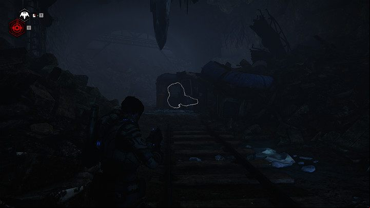 Be careful, a very tough opponent is hiding behind the nearby rail car - Act 2 Chapter 2 - Into the Wild | Gears 5 Walkthrough - Act II - Gears 5 Guide