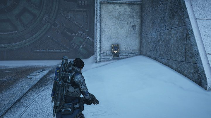 the large gate you couldnt access earlier - Old COG wall - Act 2 Chapter 4 - The Source of It All | Gears 5 Walkthrough - Act II - Gears 5 Guide