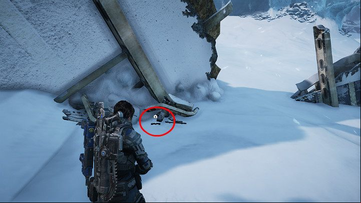 Stop at the parts of the crashed helicopter - Act 2 Chapter 4 - The Source of It All | Gears 5 Walkthrough - Act II - Gears 5 Guide