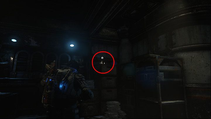 Look up at the supply shelves - Act 2 Chapter 4 - The Source of It All | Gears 5 Walkthrough - Act II - Gears 5 Guide