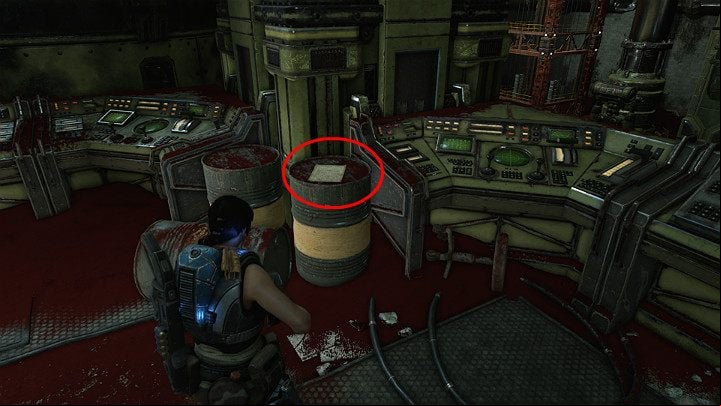 Before you open the next door, go down yourself first and head to the control station in the corner on the left - Act 3 Chapter 2 - Rocket Plan | Gears 5 Walkthrough - Act III - Gears 5 Guide