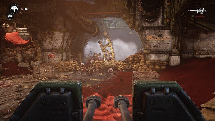 As soon as Jack gets to work, use the turret and get ready to defeat the incoming enemies - Act 3 Chapter 2 - Rocket Plan | Gears 5 Walkthrough - Act III - Gears 5 Guide