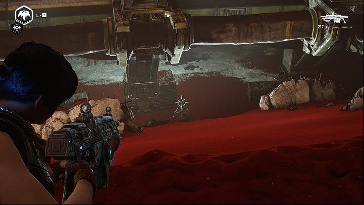 The road leads down the slope - Act 3 Chapter 2 - Rocket Plan | Gears 5 Walkthrough - Act III - Gears 5 Guide
