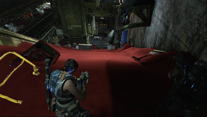 The path leads down the slope - Act 3 Chapter 2 - Rocket Plan | Gears 5 Walkthrough - Act III - Gears 5 Guide
