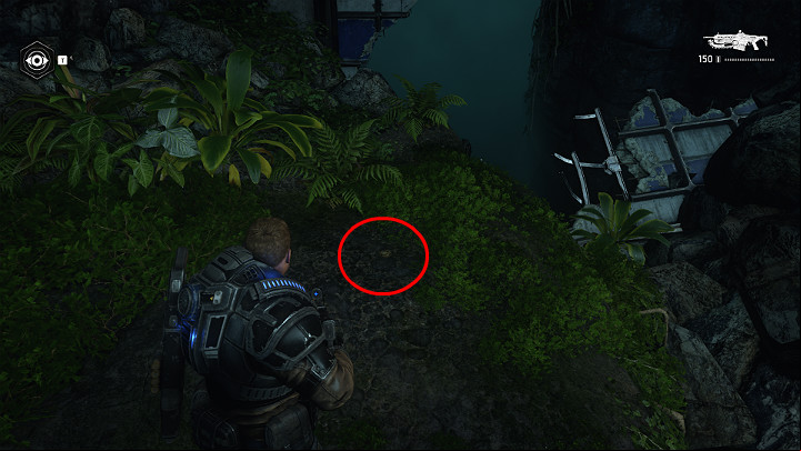 After you have collected your first collectible, follow the path leading up, but go a little to the left - Act 1 Chapter 1 - Shot in the Dark | Gears 5 Collectibles - Act I - Gears 5 Guide
