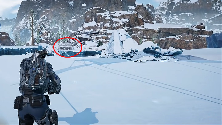 While you are driving to the abandoned mine, go under the ice bridge - Act 2 Chapter 4 - The Source of It All | Gears 5 Collectibles - Act II - Gears 5 Guide