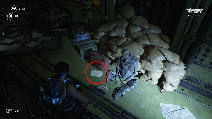The first collectibles can be found at the very beginning of this chapter - Act 3 Chapter 2 - Rocket Plan | Gears 5 Collectibles - Act III - Gears 5 Guide