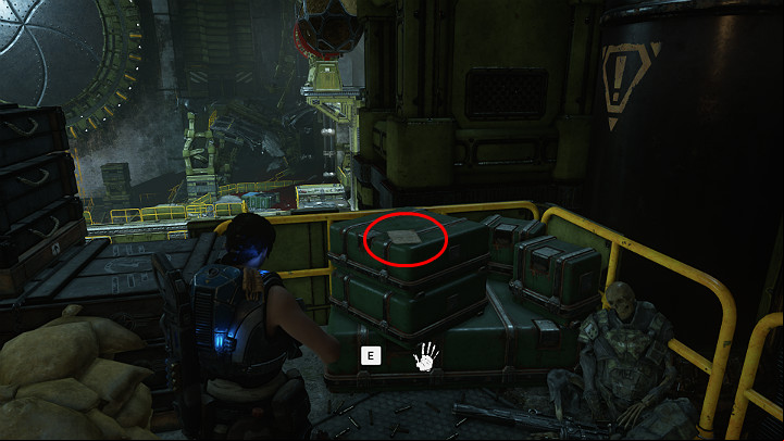 This item can be found in a room with a large round hatch - Act 3 Chapter 2 - Rocket Plan | Gears 5 Collectibles - Act III - Gears 5 Guide