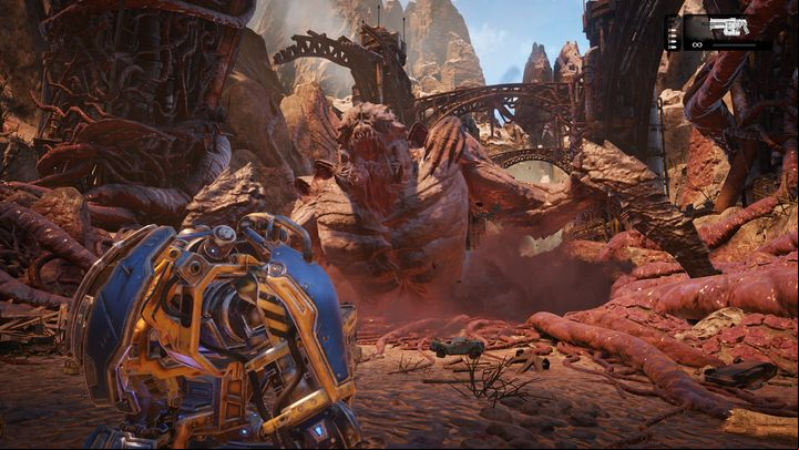 The last stage of the fight is cutting off its legs. - Act 5:4 - Release | Walkthrough - Walkthrough - Gears of War 4 Game Guide