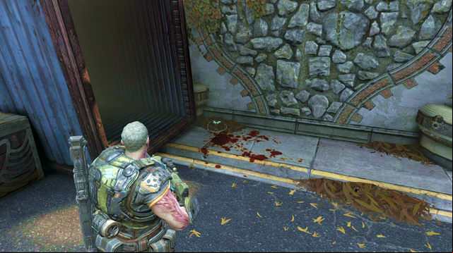 Before you continue any further, look for another COG tag near the blue container on the left side of the street - Windward Way - Seahorse Hills - Gears of War: Judgment - Game Guide and Walkthrough