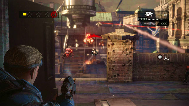 Break through the door and immediately take cover - First Avenue Rooftops - Downtown Halvo Bay - Gears of War: Judgment - Game Guide and Walkthrough