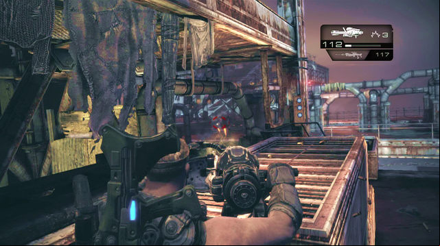 After using the flare go up the stairs to the balcony on the right, taking Gatling with you - Dead End - Aftermath - Gears of War: Judgment - Game Guide and Walkthrough